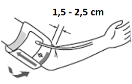 Nasazení manžety tlakoměru