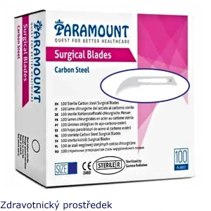 Čepelky skalpelové č.12 Carbon Paramount 100 ks