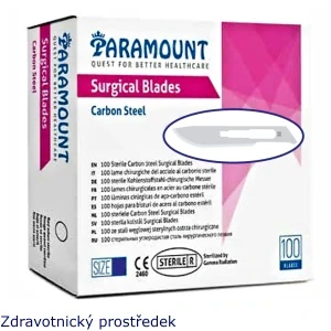 Čepelky skalpelové č.22 Carbon Paramount 100 ks
