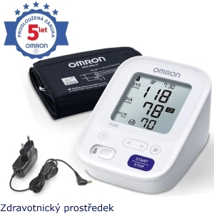 Tonometr Omron M3 EASY prodl. manžeta + síťový adaptér