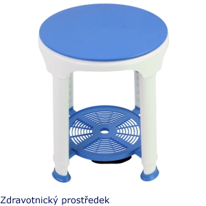Stolička do sprchy otočná s poličkou RYAN 824
