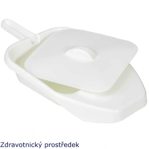 Podložní mísa plochá s víkem 896 bílá