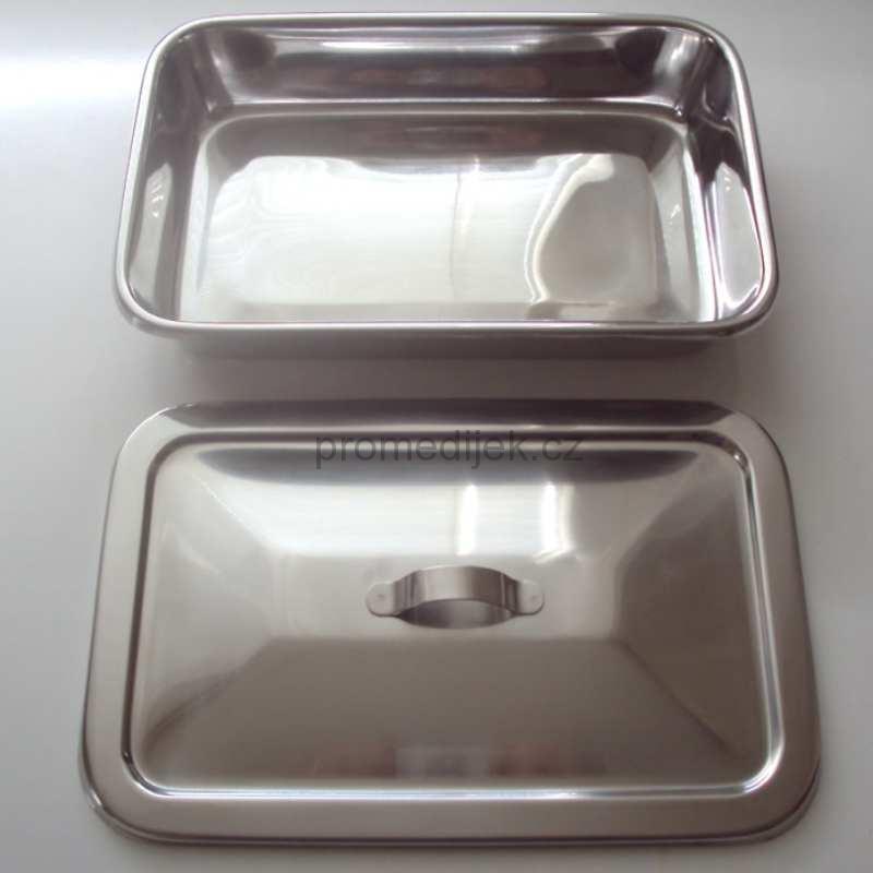 Nerezová dóza s víkem U-011 (22,3 x 12,6 x 4,5 cm)