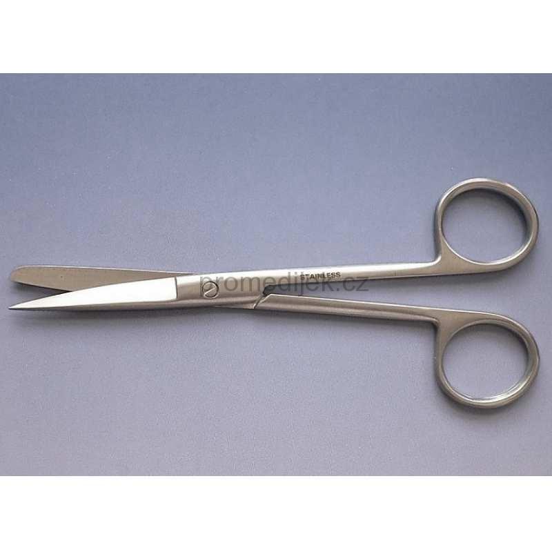 Nůžky chirurgické hrotnato-tupé, rovné 15 cm