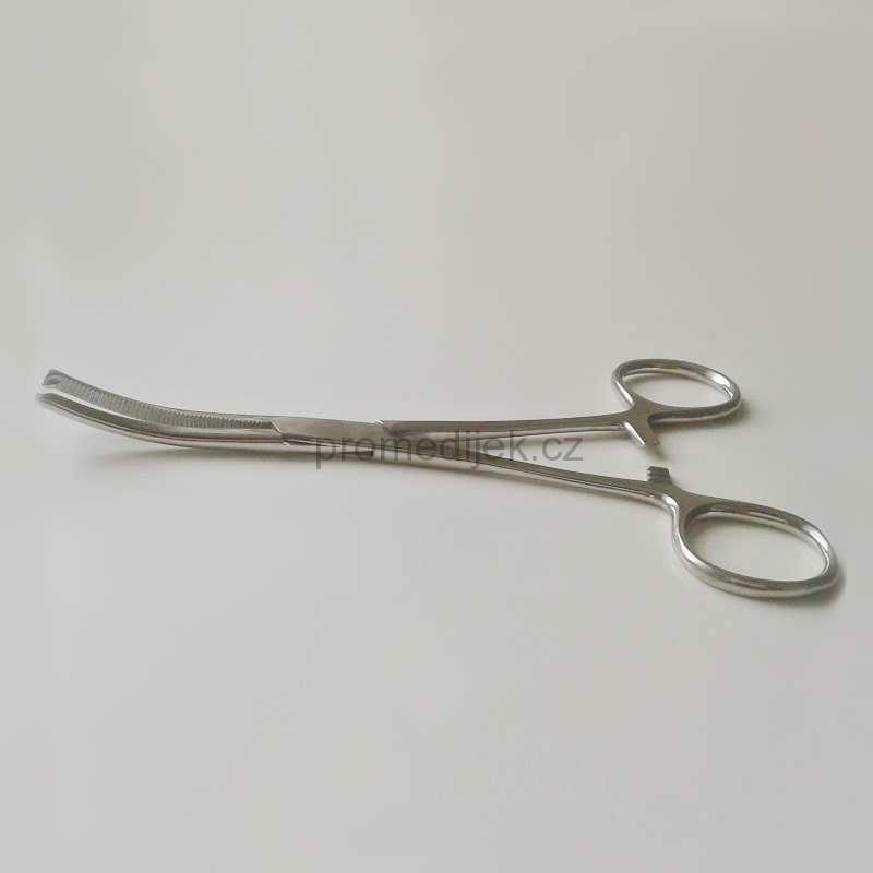 Kocher - chirurgická svorka zahnutá 18 cm 