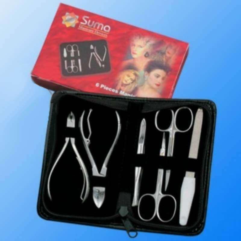 Manikúrní set pánský stříbrný 6 nástrojů
