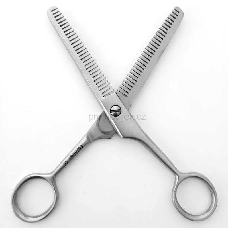 Nůžky kadeřnické efilační 15cm