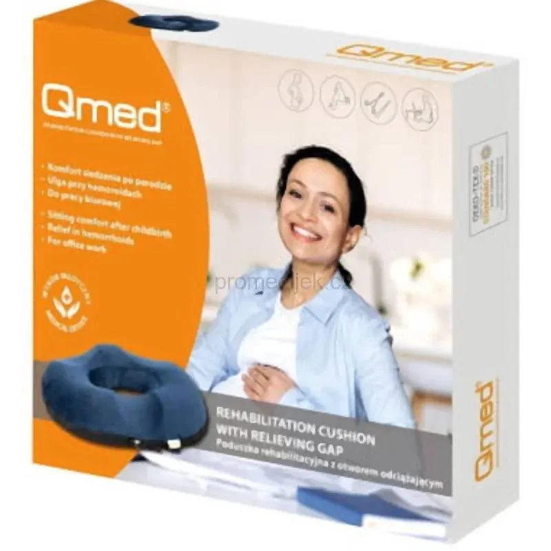 Anatomický polštář sedací s otvorem Qmed
