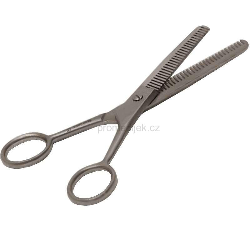 Nůžky kadeřnické efilační 15cm