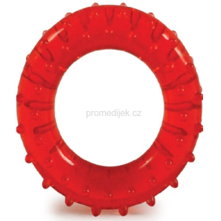 Kroužek masážní gelový 7 cm červený (lehký)
