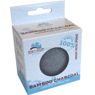 Konjaková houbička na obličej BAMBUSOVÉ UHLÍ Magnum 410