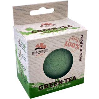 Konjaková houbička na obličej ZELENÝ ČAJ Magnum 412