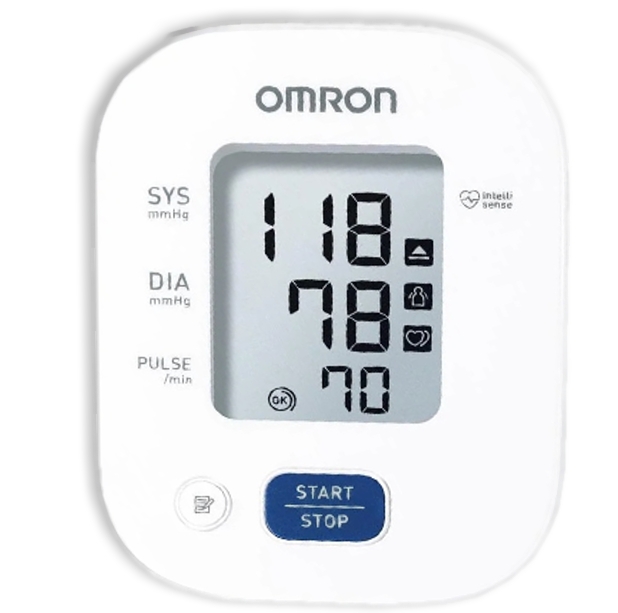 displej tlakoměru Omron M2 plus